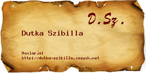 Dutka Szibilla névjegykártya
